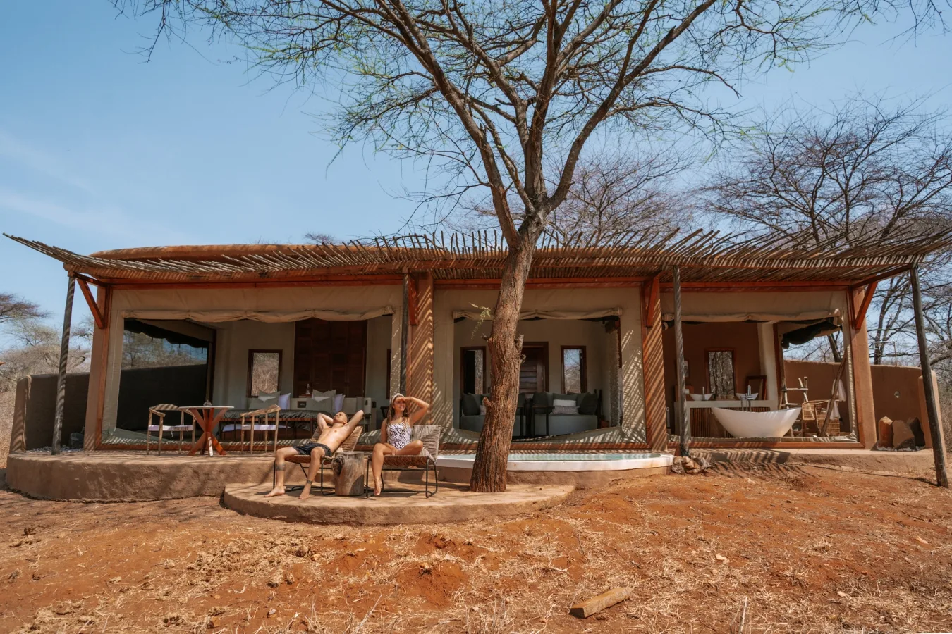 Exterior of Asanja Ndembo in Ruaha National Park