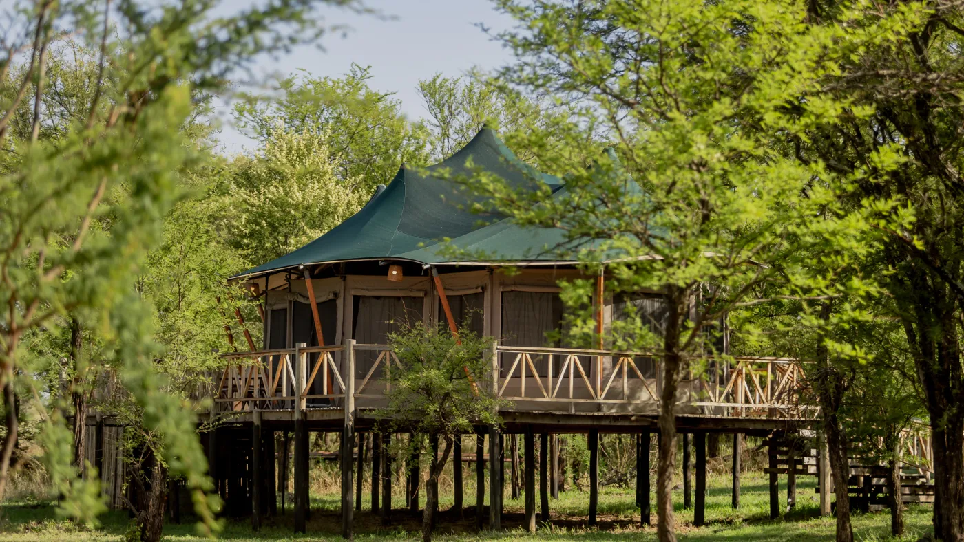 Exterior of Enkirari Wilderness Camp in Central Serengeti