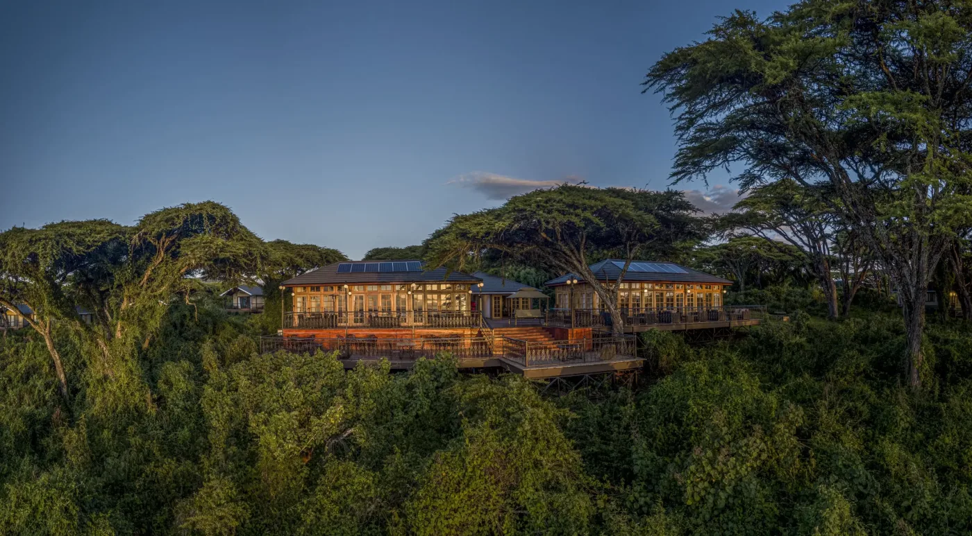 Exterior of Ngorongoro Lion's Paw Camp in Eastern rim, Ngorongoro Conservation Area