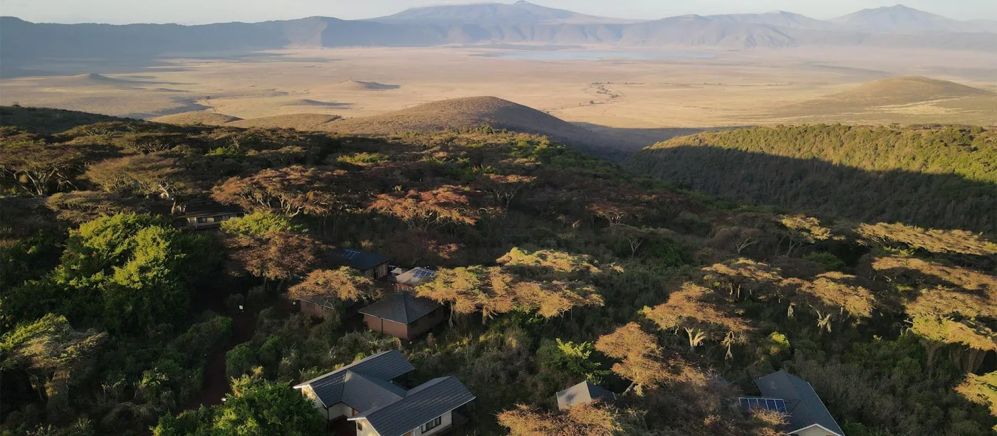 Exterior of Ngorongoro Lion's Paw Camp in Eastern rim, Ngorongoro Conservation Area