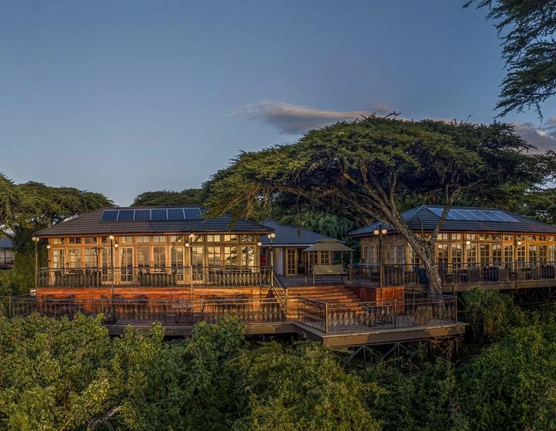 Exterior of Ngorongoro Lion's Paw Camp in Eastern rim, Ngorongoro Conservation Area