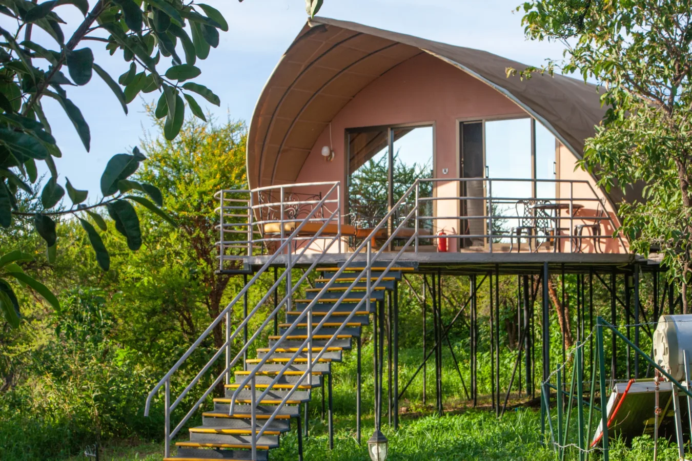 Exterior of Ngorongoro Safari Lodge in Southern Ngorongoro Conservation Area, about 50 km southwest of Karatu
