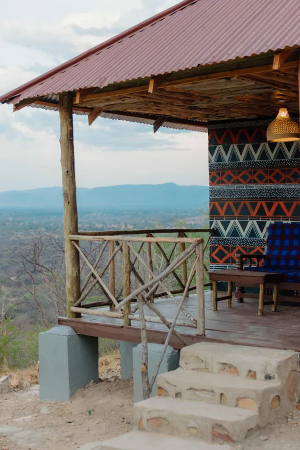 Exterior of Ruaha Hilltop Lodge in Ruaha National Park area