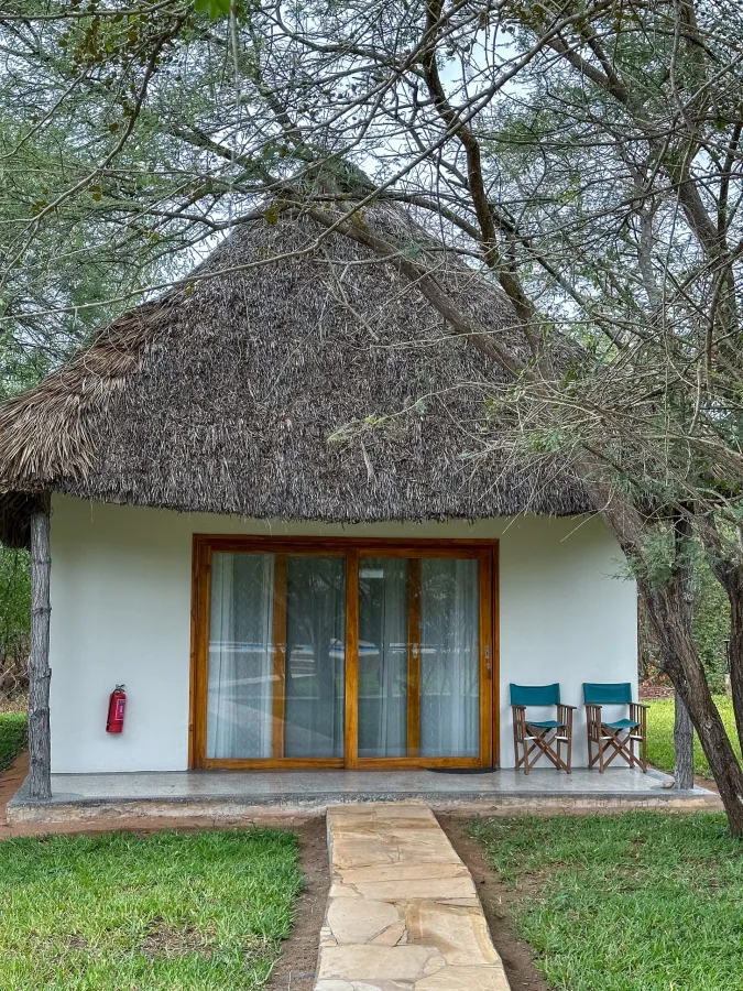 Exterior of Selous Safari Lodge in Nyerere National Park area