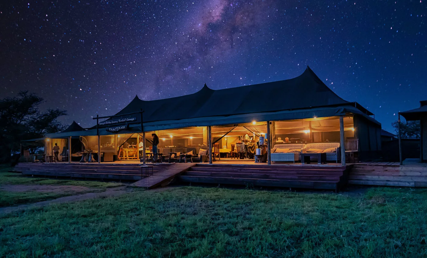 Exterior of Serengeti Heritage Tented Camp in Central Serengeti