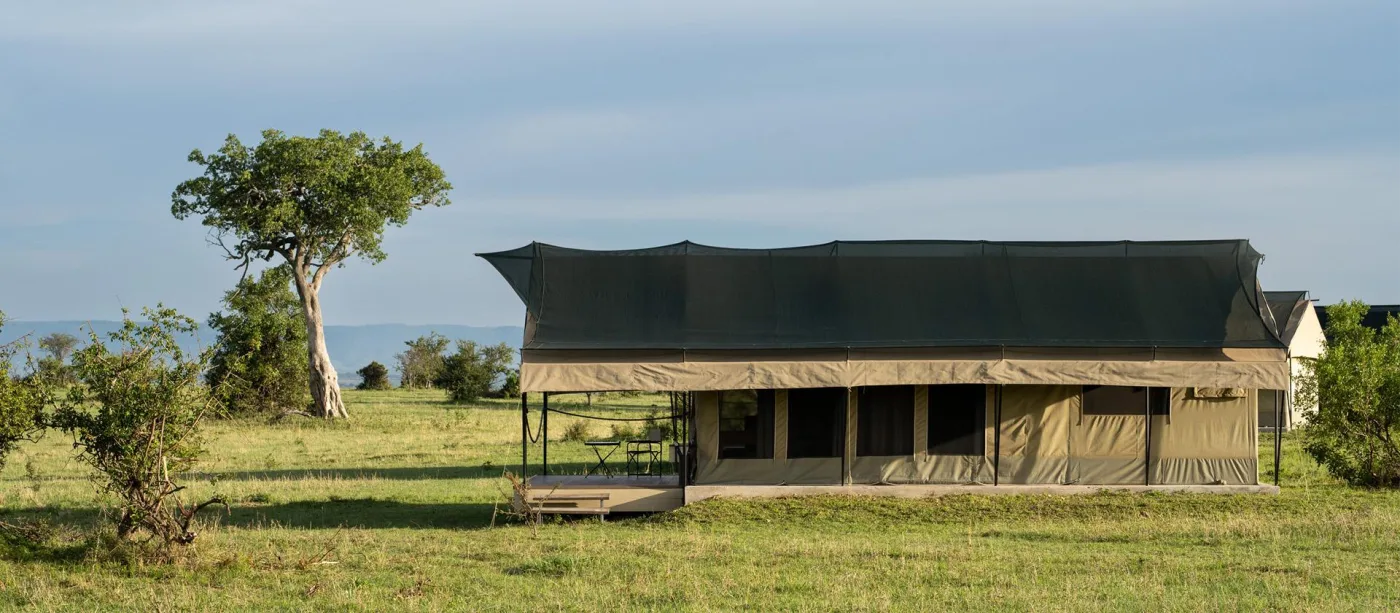 Exterior of Serengeti Mara River Camp in Kogatende, Northern Serengeti