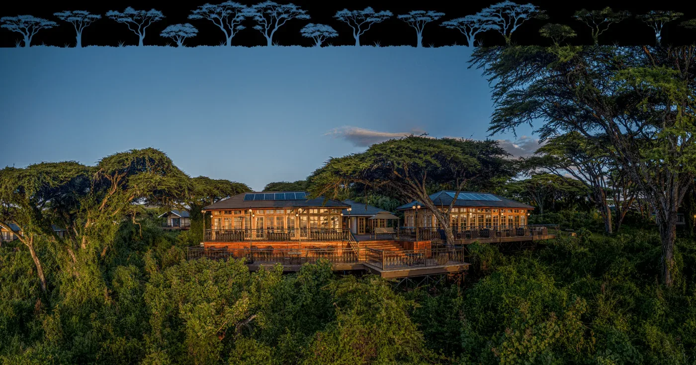 View of Ngorongoro Lion's Paw Camp in Eastern rim, Ngorongoro Conservation Area