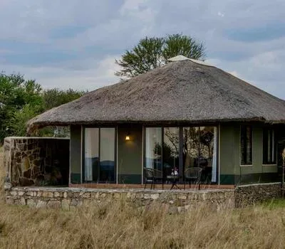 View of Serengeti Mara River Camp in Kogatende, Northern Serengeti