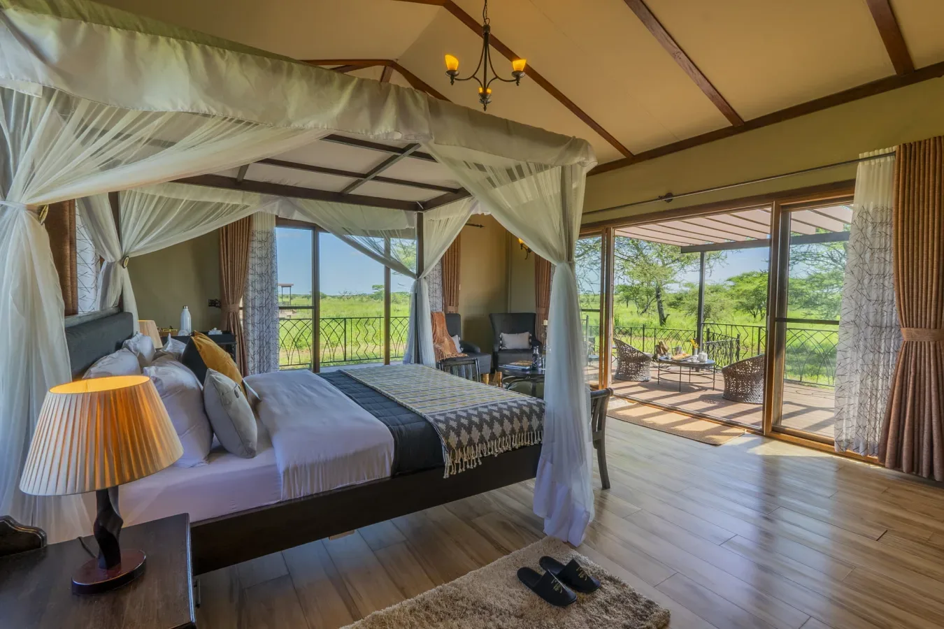 View of Serengeti Sametu Camp in Ngarenanyuki, Central Serengeti