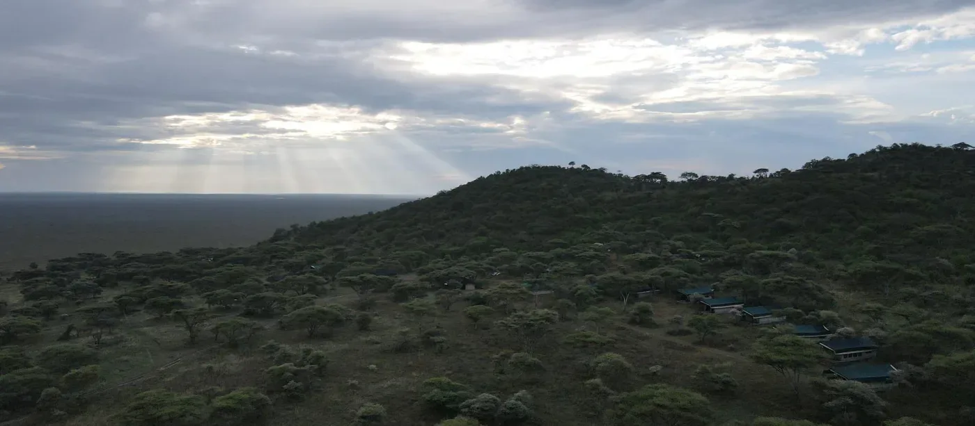View of Serengeti Woodlands Camp in Naabi Hill, Southern Serengeti