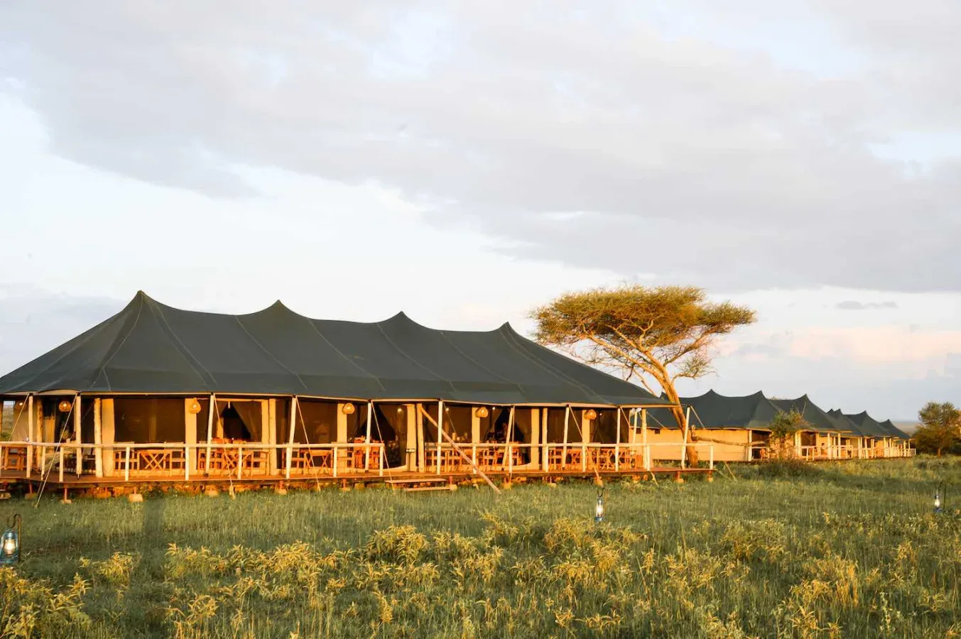 View of Tukaone Tented Camp in Central Serengeti