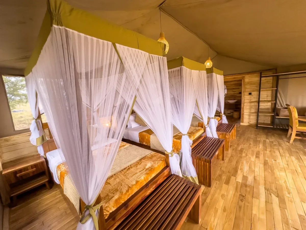 View of Tukaone Tented Camp in Central Serengeti