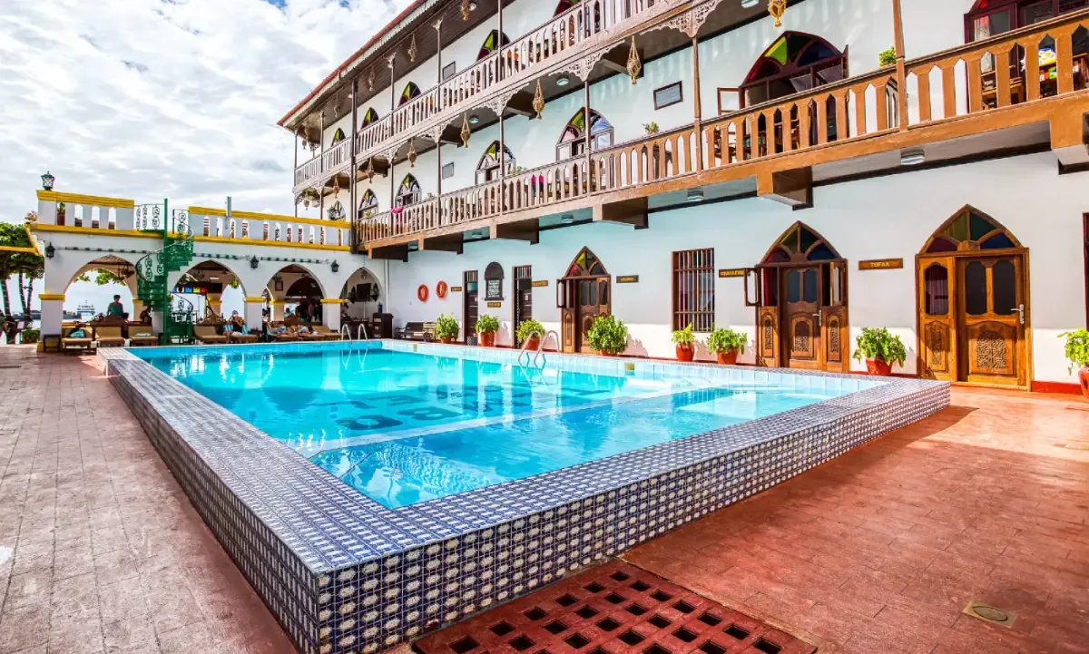 Tembo House Hotel exterior in Stone Town, Zanzibar