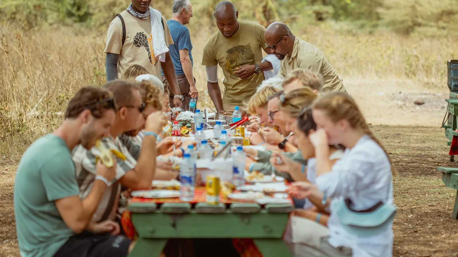 Private safari dining setup illustrating travel costs