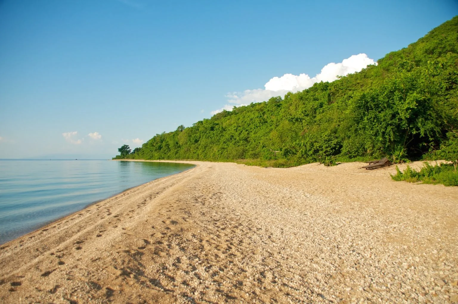 Gombe Stream National Park shoreline reached by boat