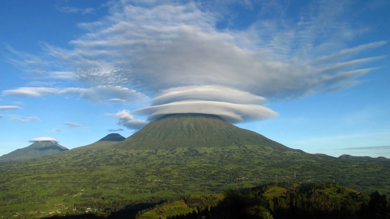 Volcanoes National Park landscape in Rwanda