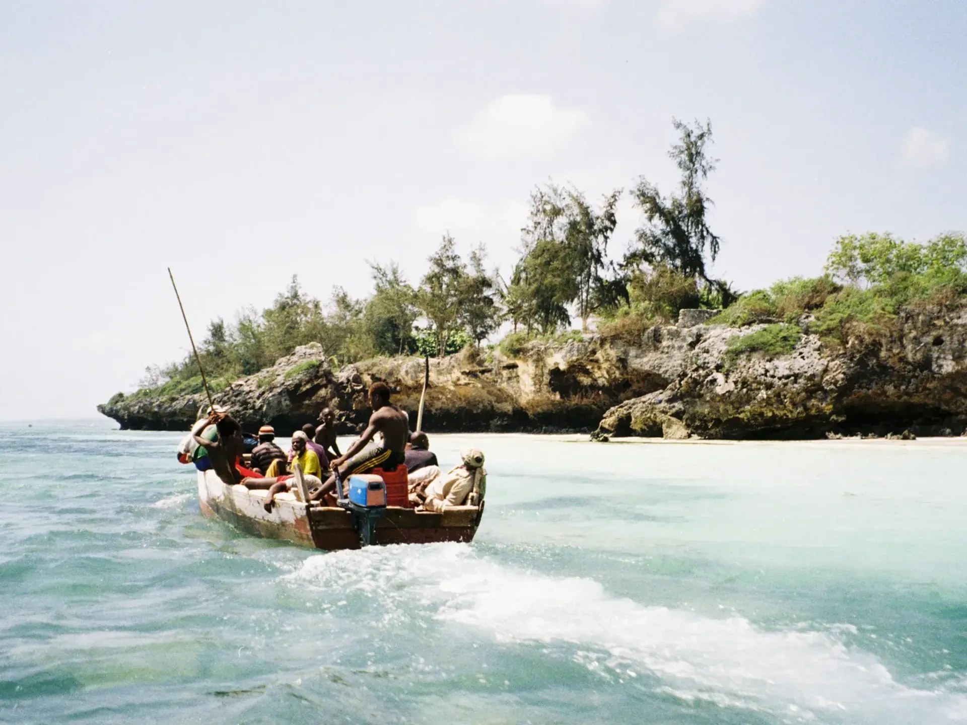 Boat crossing near Zanzibar before departure