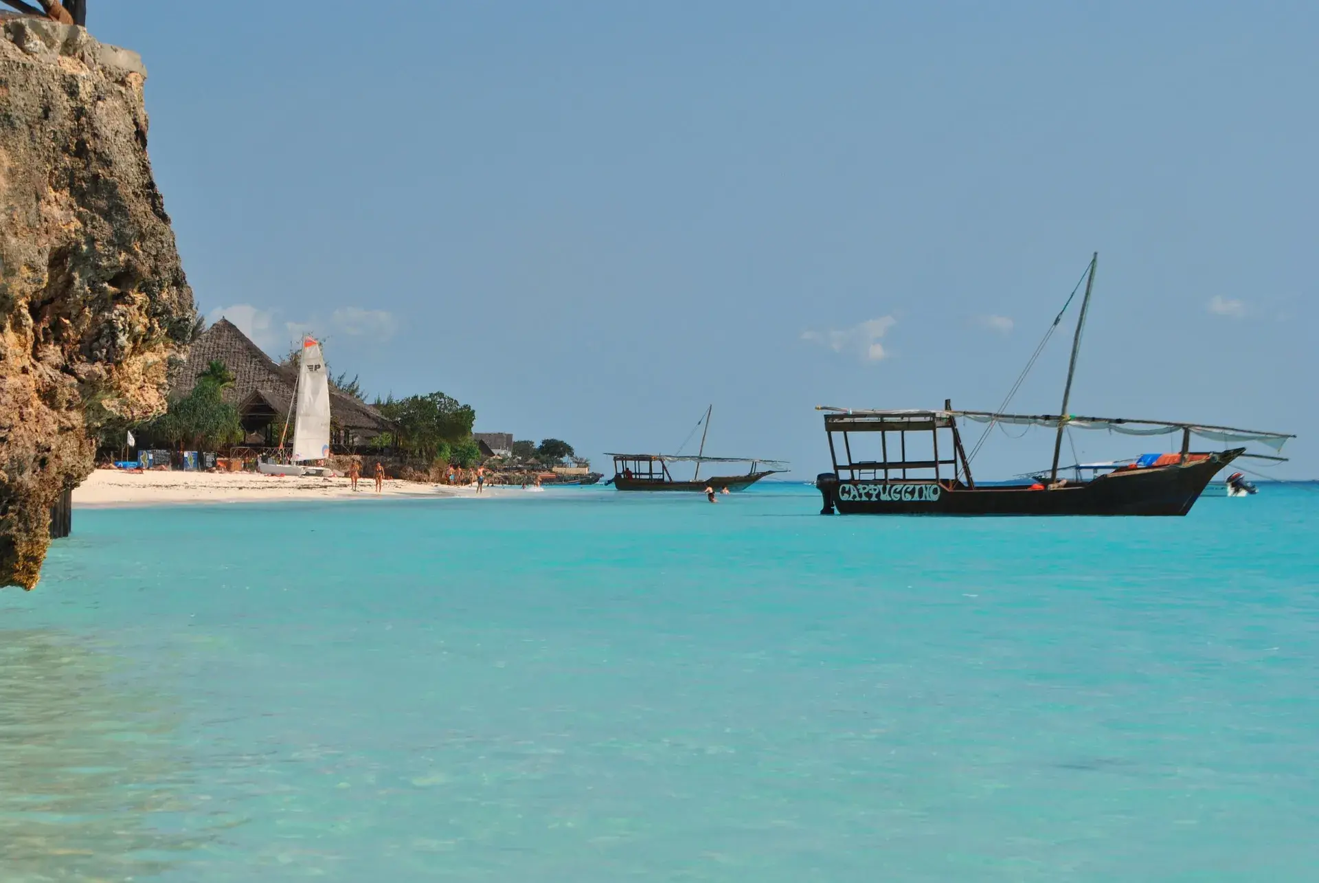 Zanzibar coast before the airport transfer